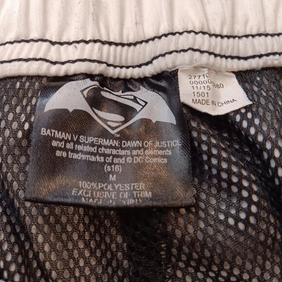 DC Comics Batman vs Superman Dawn Of Justice 2016 Swim Trunks Shorts Mens Medium - Picture 5 of 10